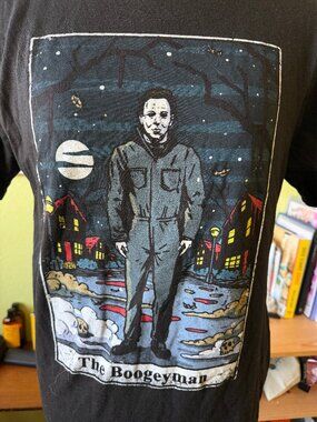 Halloween Michael Myers The Boogeyman Tarot Card Graphic Tee Black Small Officia